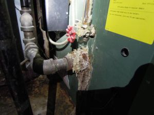 9) Corrosion & leaking at boiler