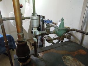 Leaking at heating boiler